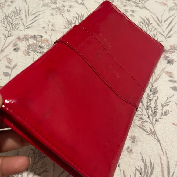 Jimmy Choo Red Leather Clutch